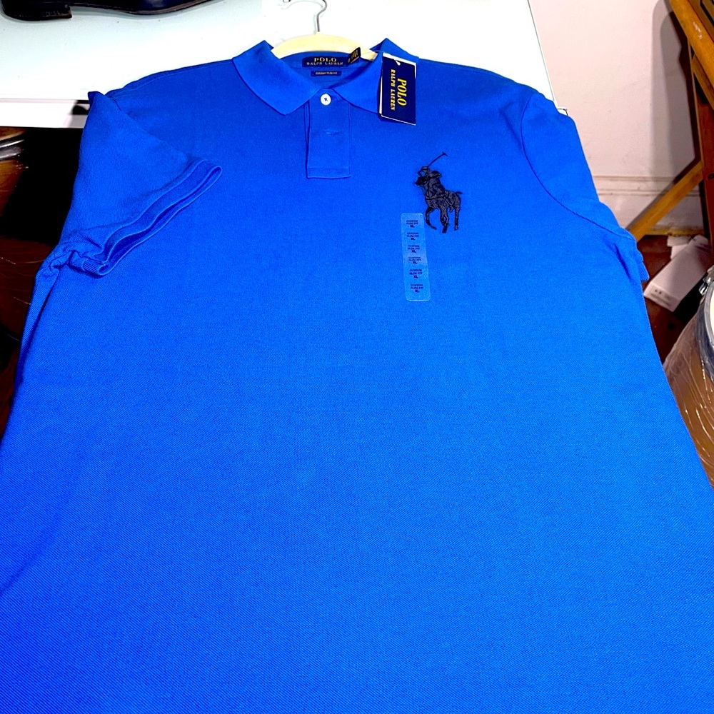 NWT Ralph Lauren Polo Big Pony Blue tonal Slim Fit